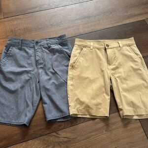 Set of 2 pairs of golf shorts boys size 10